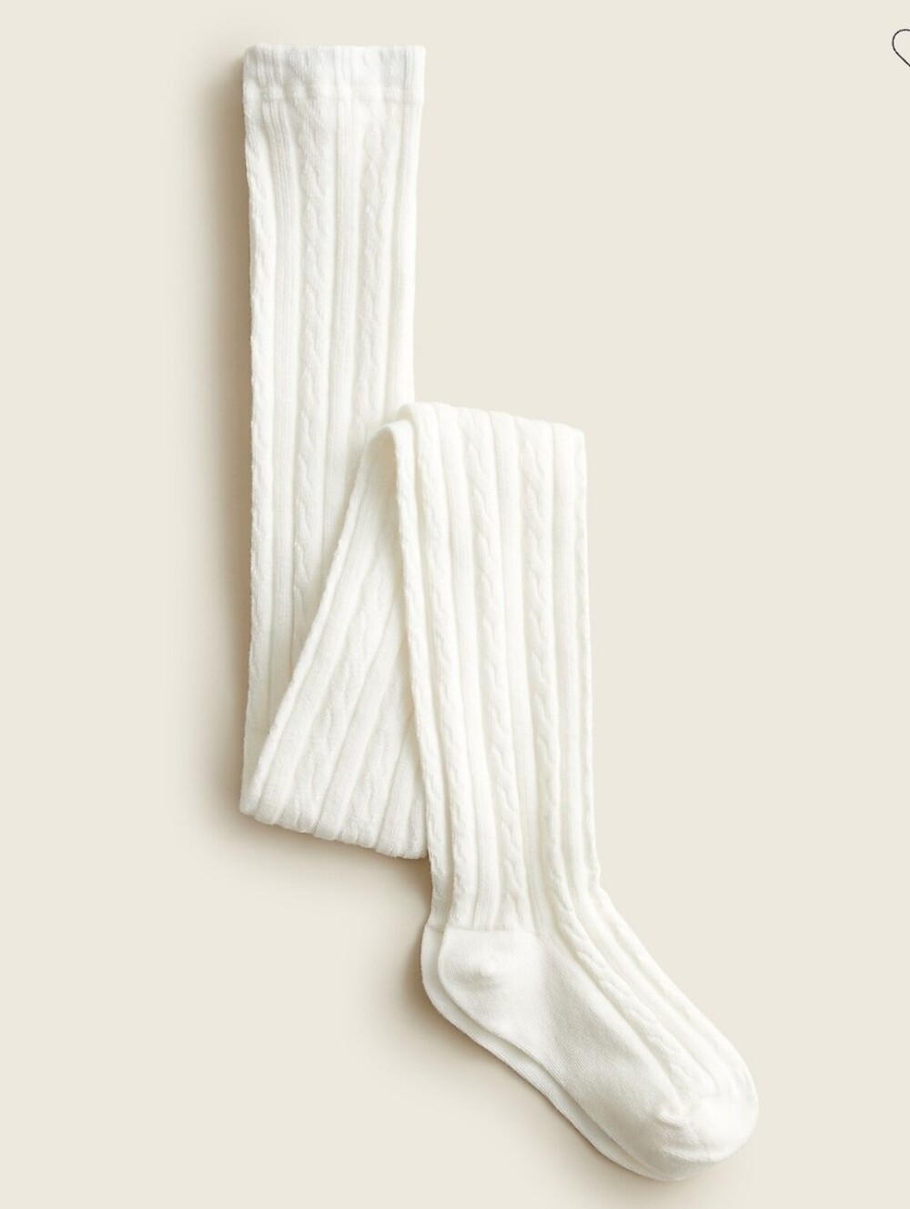 Crewcuts Cable-knit tights - Ivory